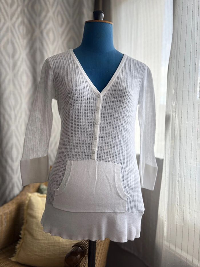 Haut Calvin Klein Jeans - blanc - taille L/40 - en très bon état
