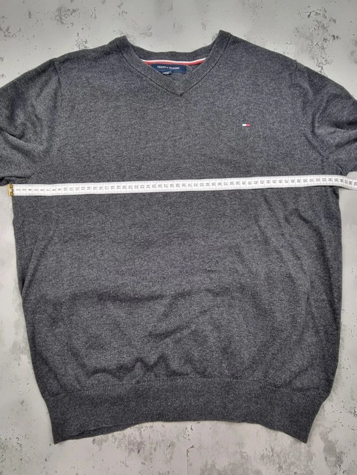 Pull col V Tommy Hilfiger gris, L Hommes - photo numéro 6