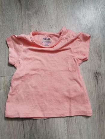T-shirt manche courte rose 3 mois