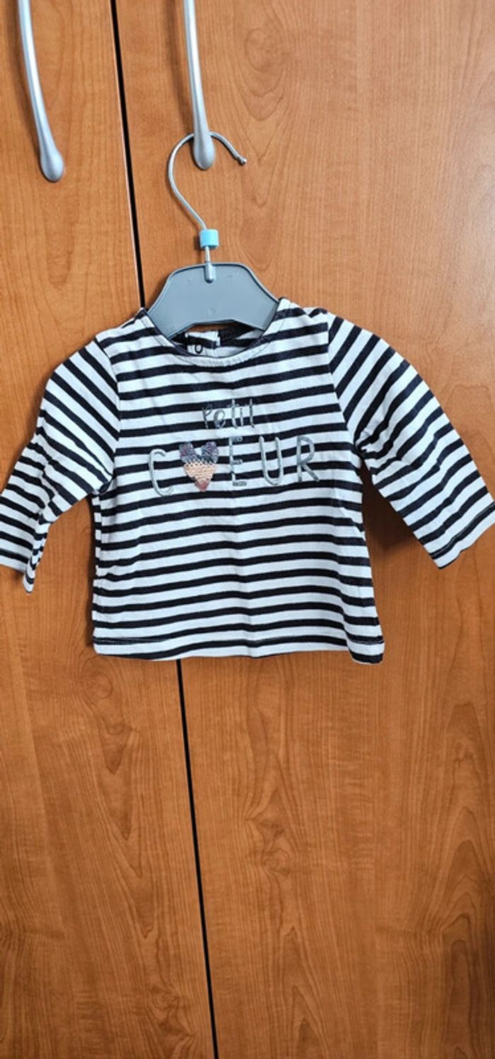Tee-shirt longues manches 3 mois