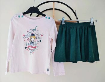 6-7 ans ensemble teeshirt sergent major (7 ans) et jupe sans marque (6ans)