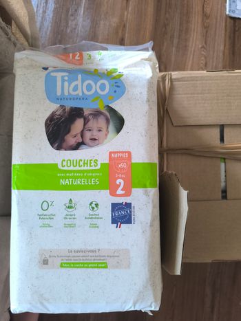 6 paquets de couches Tidoo taille 2