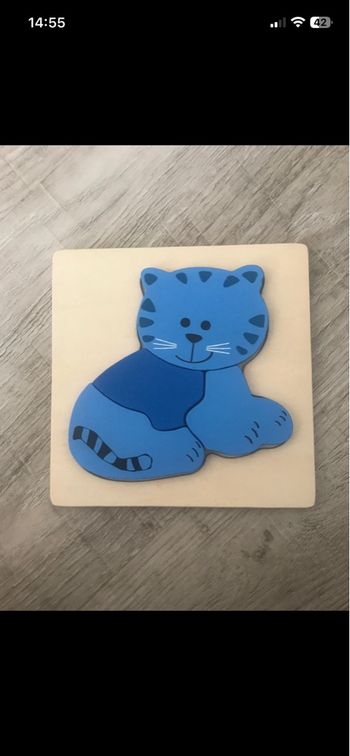 Puzzle chat en bois