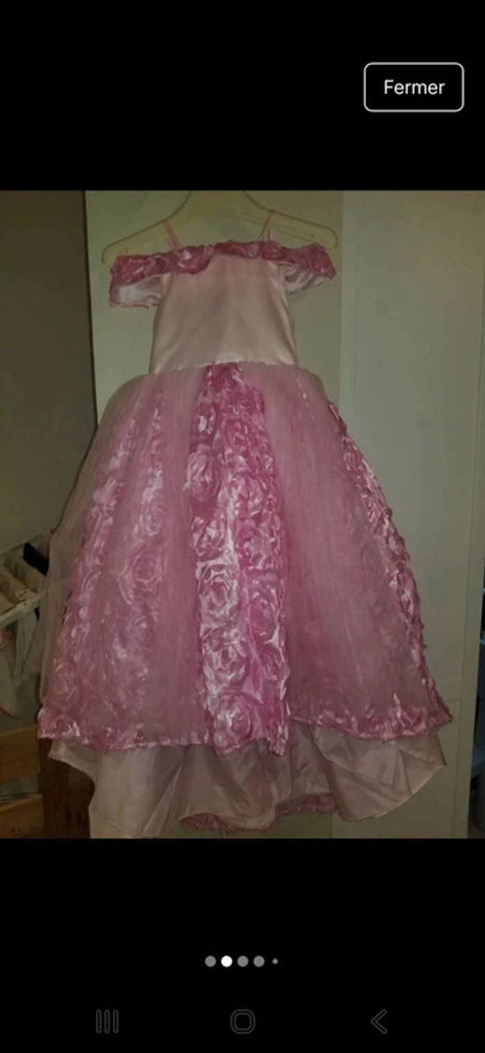 Magnifique robe de cérémonie rose – style princesse - photo numéro 2