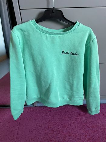 Pull fille vert