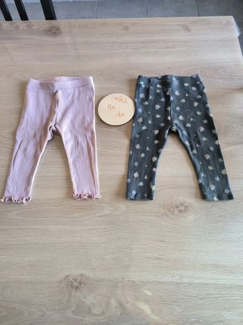 Lot de 2 leggings côtelés Kiabi 12 mois 74 cm