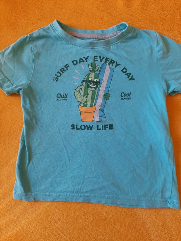 Tee-shirt turquoise 4 ans