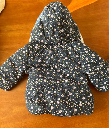 🌸 Veste chaude bébé fille – 3 à 6 mois (62 cm)