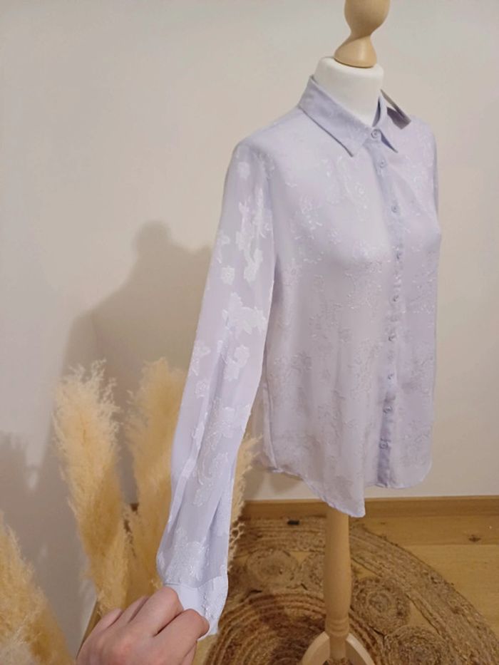 Chemise transparente couleur Lilas neuve Kilky taille S 36