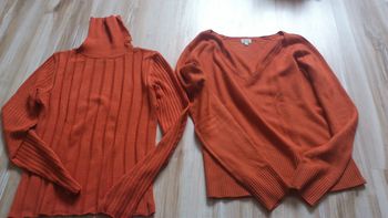 pull col V et sous pull