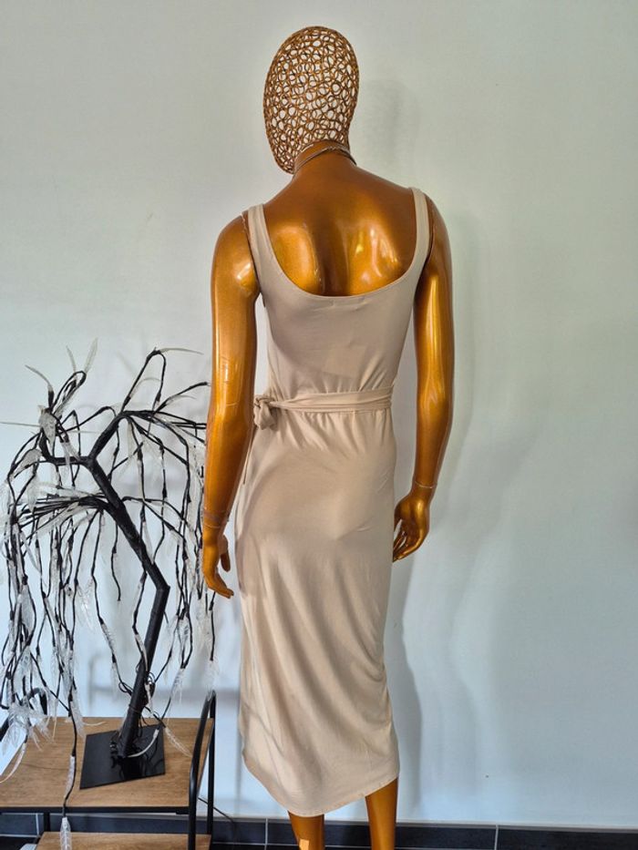 Robe Longue à nouer Femme Crème - photo numéro 2