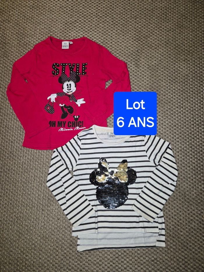 Lot de 2 t-shirts minnie - 6 ans