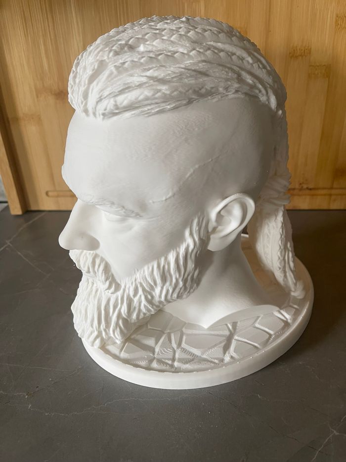 Buste de Ragnar Lothbrok - Viking - Porte Casque, - photo numéro 3