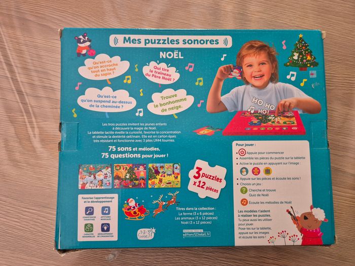 Coffret 3 Puzzles Sonores musical – Noël 🎄 - photo numéro 3