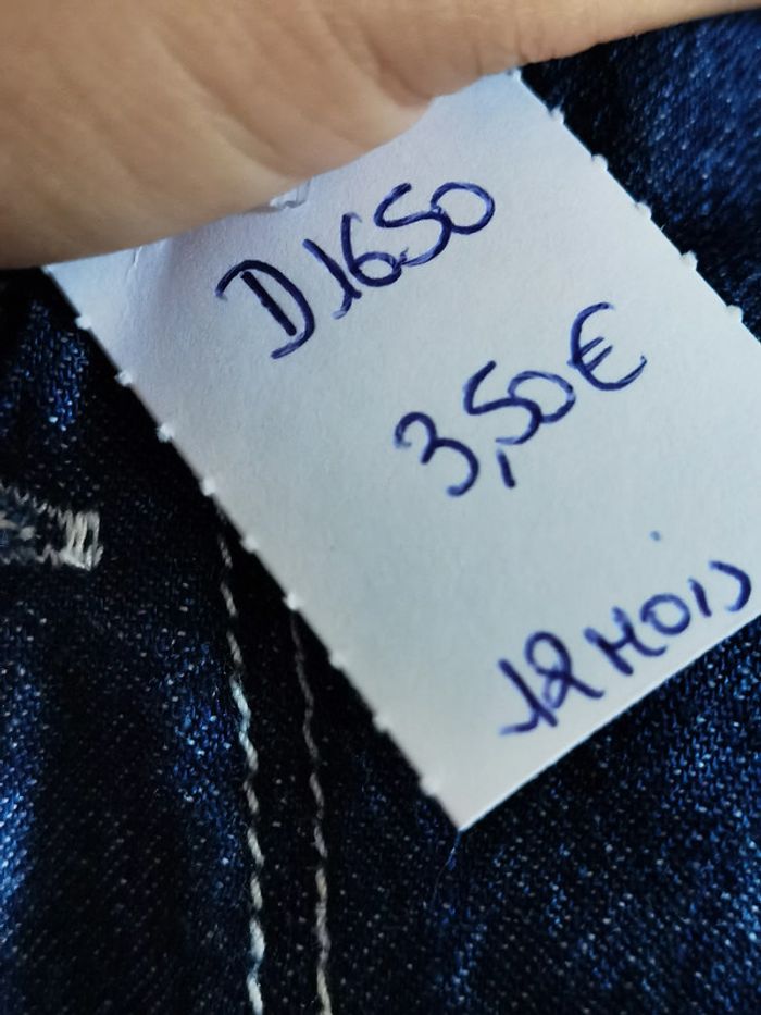 D1650 - robe en jeans taille12 mois - photo numéro 3