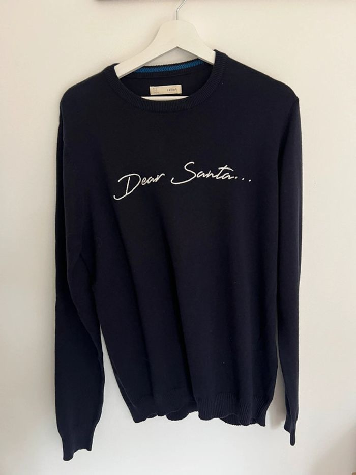 Pull fin bleu marine Celio L