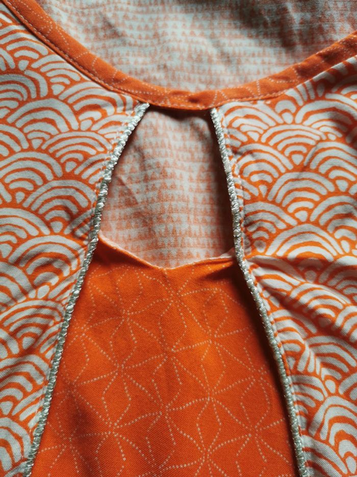 Robe orange à trois niveaux - photo numéro 9