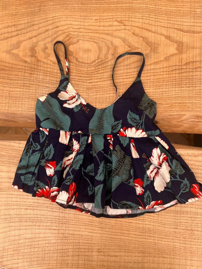 Blouse débardeur fleuri été fille 11 ans neuf - photo numéro 3