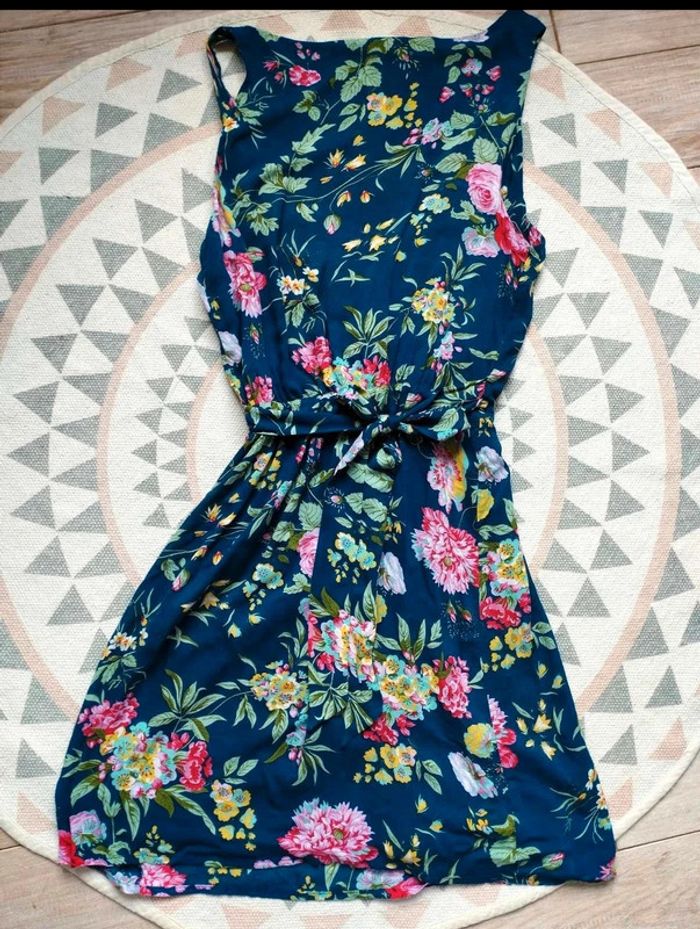 Robe Promod - Bleue fleurie - 38 - Excellent état - photo numéro 9