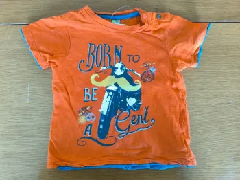 312478 tee-shirt MC orange garçon 18 mois orchestra