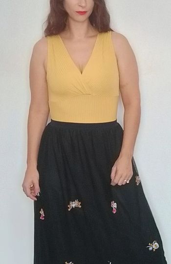 Body côtelé cache coeur décolleté taille 38