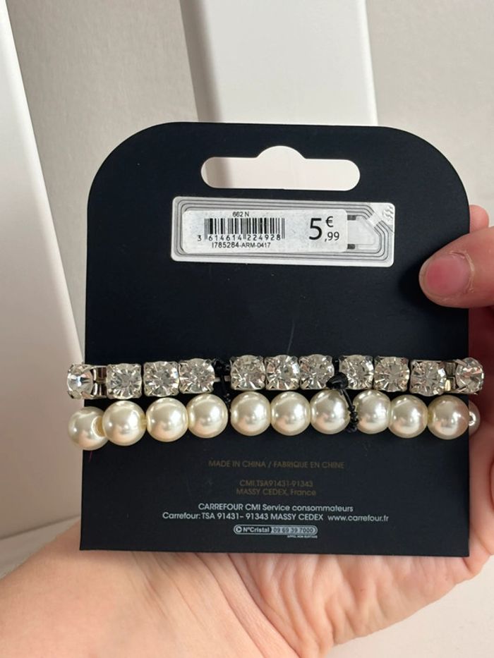 Bracelets neufs perles et strass - photo numéro 2