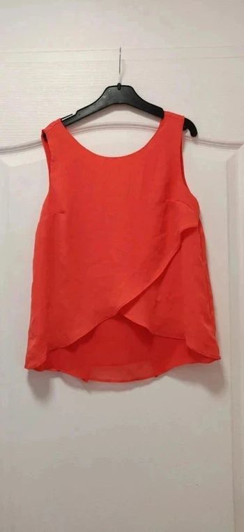 Top sans manches corail rose Bershka S