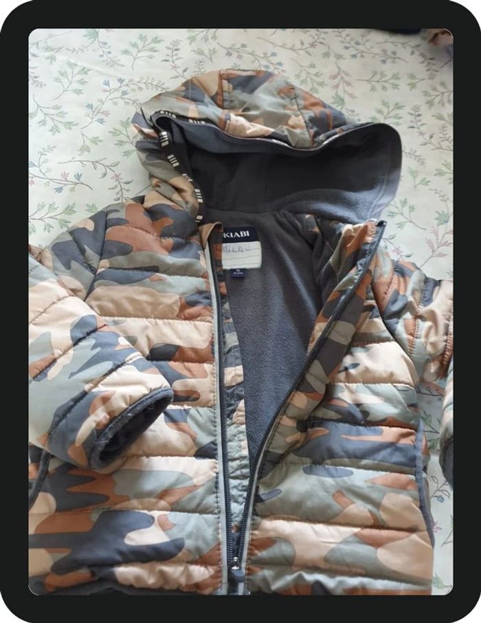 doudoune garçon camouflage kaki Kiabi 3 ans - photo numéro 2