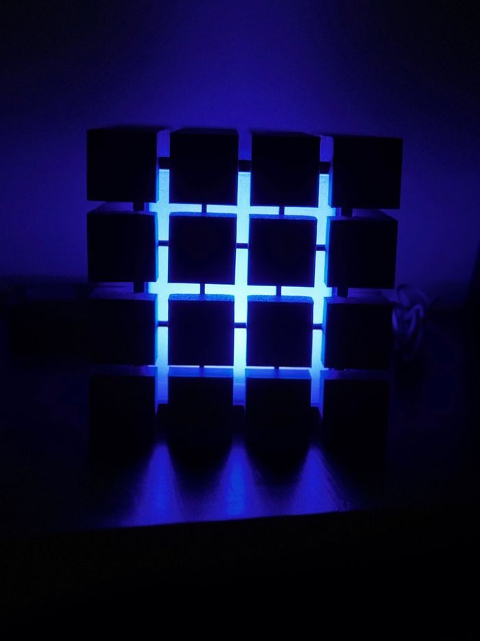 Lampe veilleuse cube multicolore - photo numéro 7