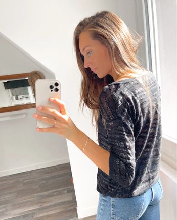 Pull noir argenté H&M