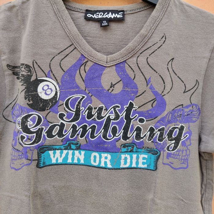 T-shirt garçon 10 ans gris olive Overgame jeux parieurs - photo numéro 2