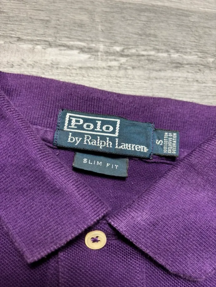 Polo manches longues Ralph Lauren - Violet - Taille S - photo numéro 3