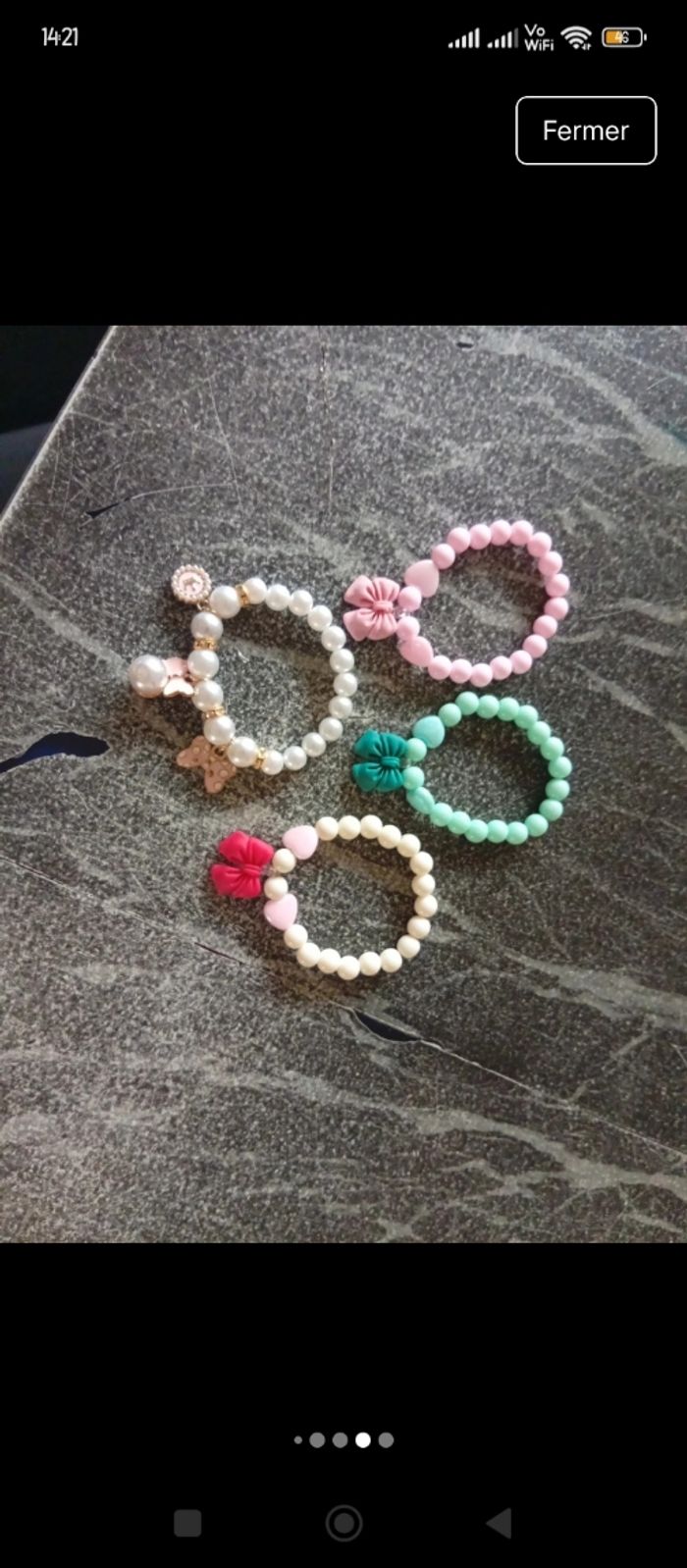 Lot 4 bracelets élastiques enfant - photo numéro 2