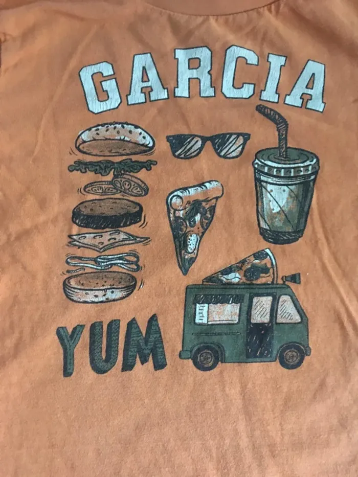 T-shirt manches longues garçon en coton orange GARCIA t 104/110 4/5 ans - photo numéro 2