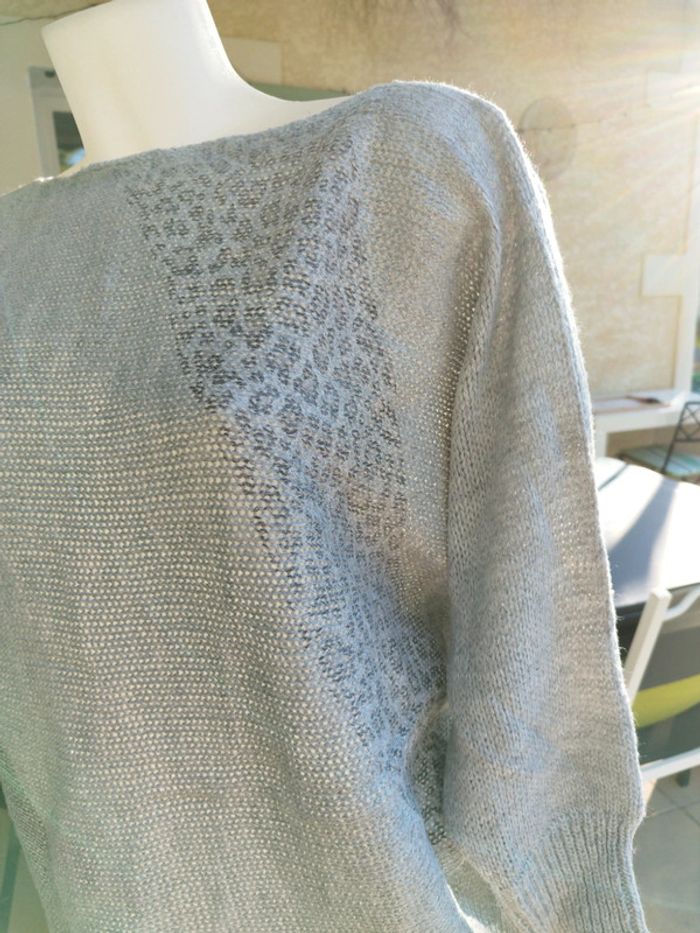 Pull gris et léopard - photo numéro 2