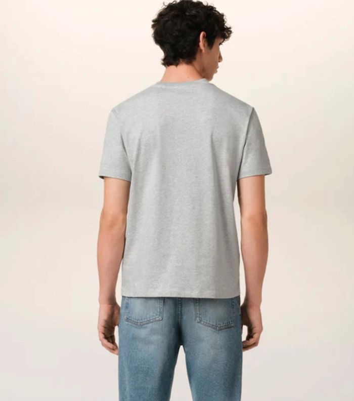 T-shirt gris imprimé tendance - photo numéro 3