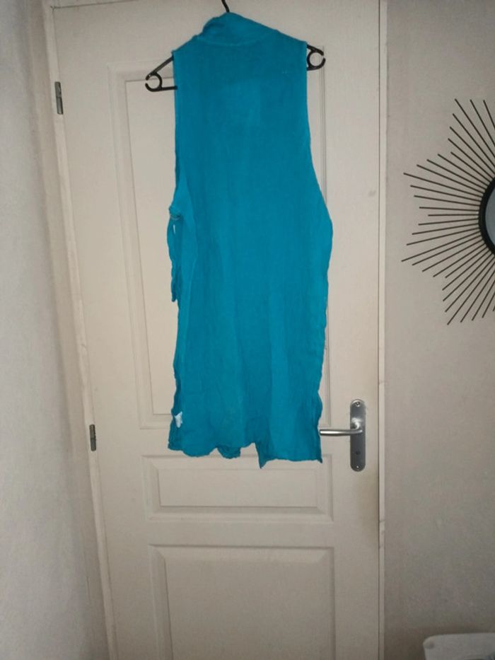 Gilet turquoise - photo numéro 3