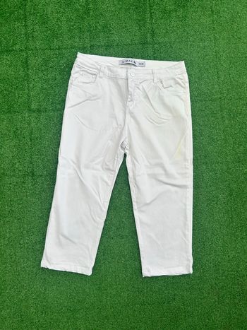 Pantalon Capri X-Max blanc délavé M/38 femme
