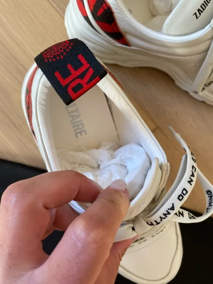 Basket Zadig et voltaire en cuir de chèvre taille 37 - photo numéro 5