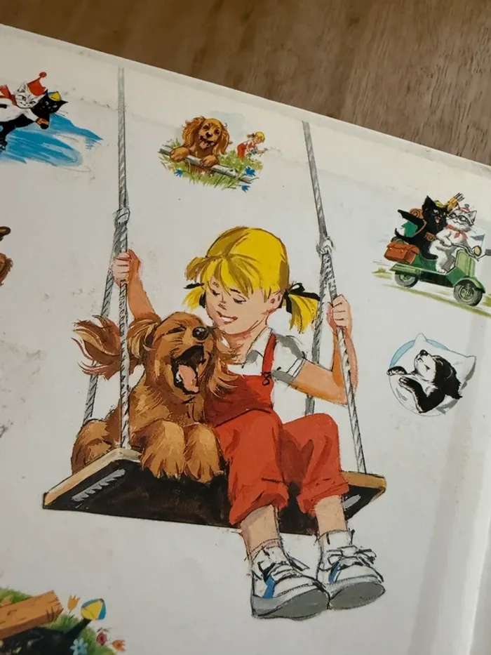 Livre ancien vintage recueil album Caroline Pierre Probst blanc les 7 câlins de la semaine - photo numéro 2