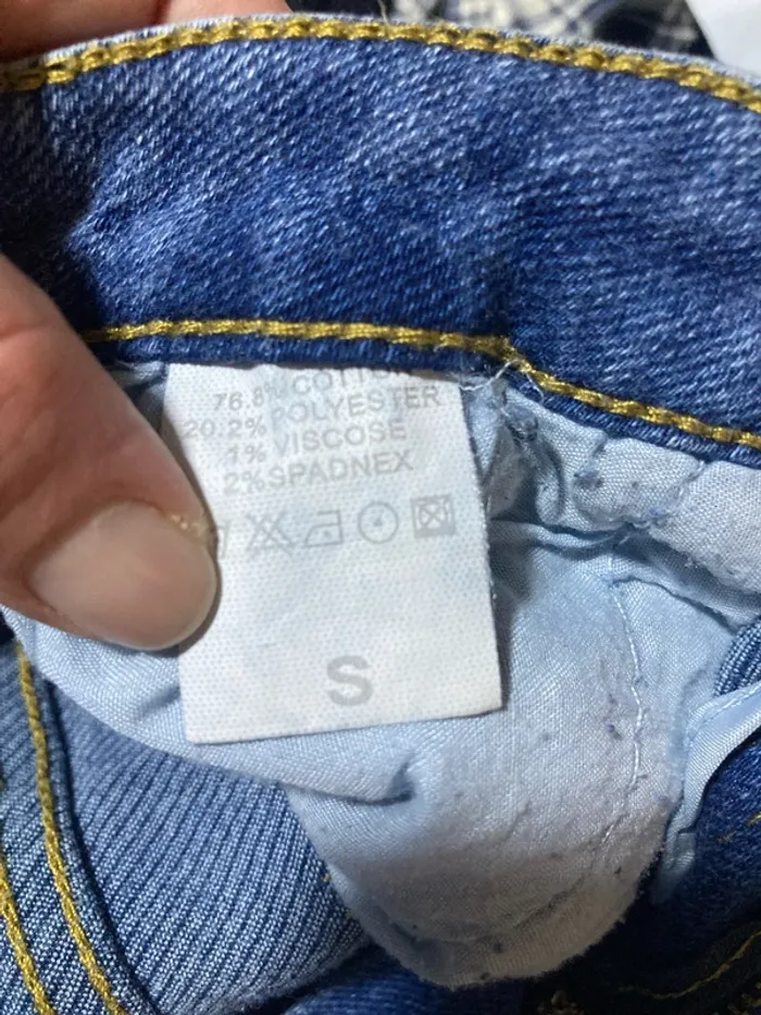 Short en jean taille haute effet usé – Taille S - photo numéro 12