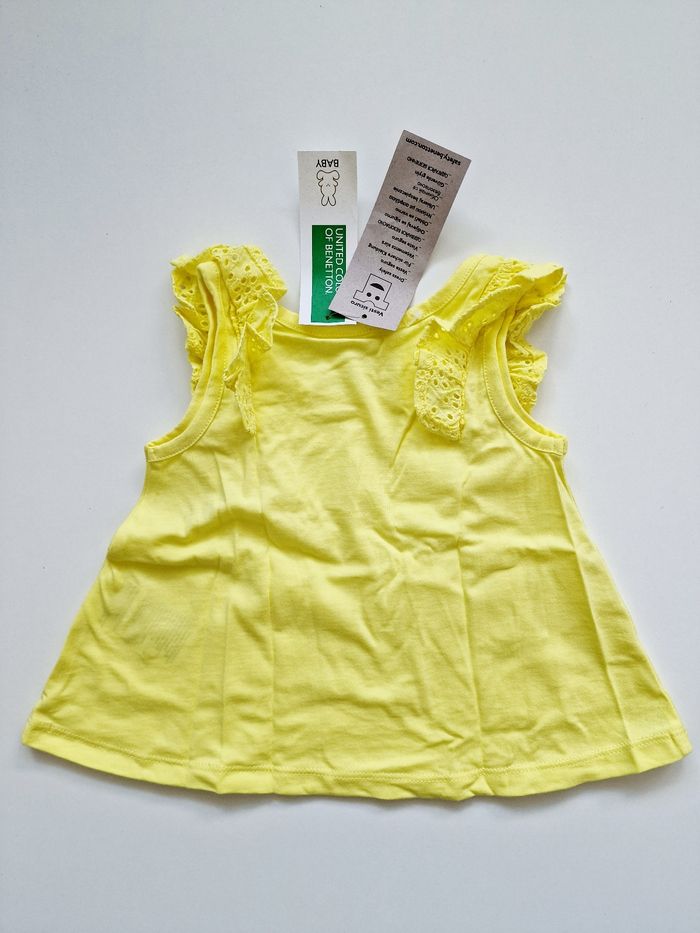Benetton - Tee-shirt à manches courtes avec volants - Neuf avec étiquette ! - photo numéro 2