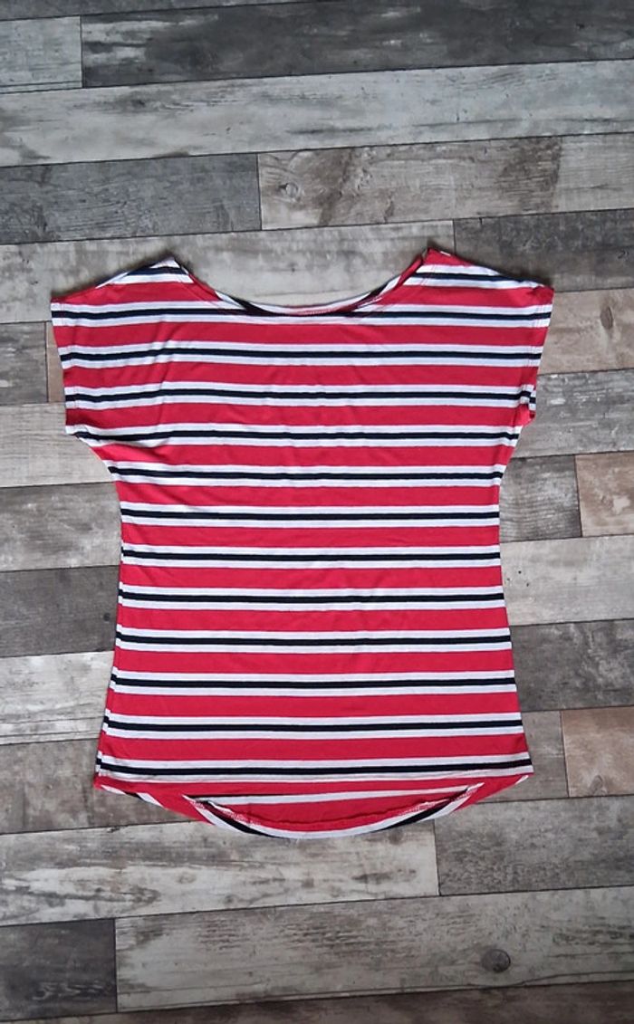 Tee-shirt femme à rayures Taille 40 - photo numéro 2