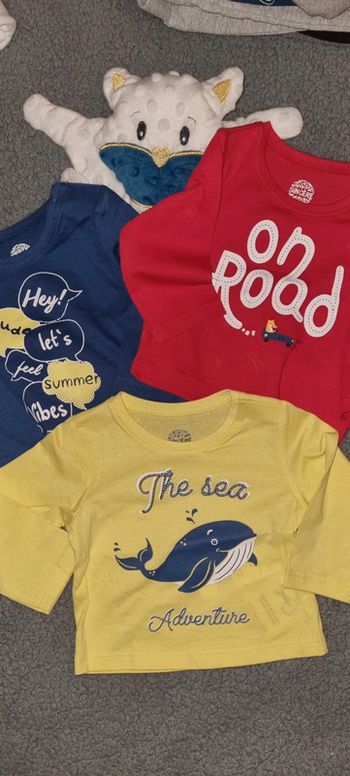 Lot 3 tee-shirts manches longues 3 mois