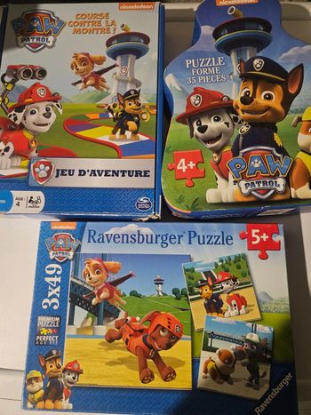 Lot jeu et puzzle pat patrouille