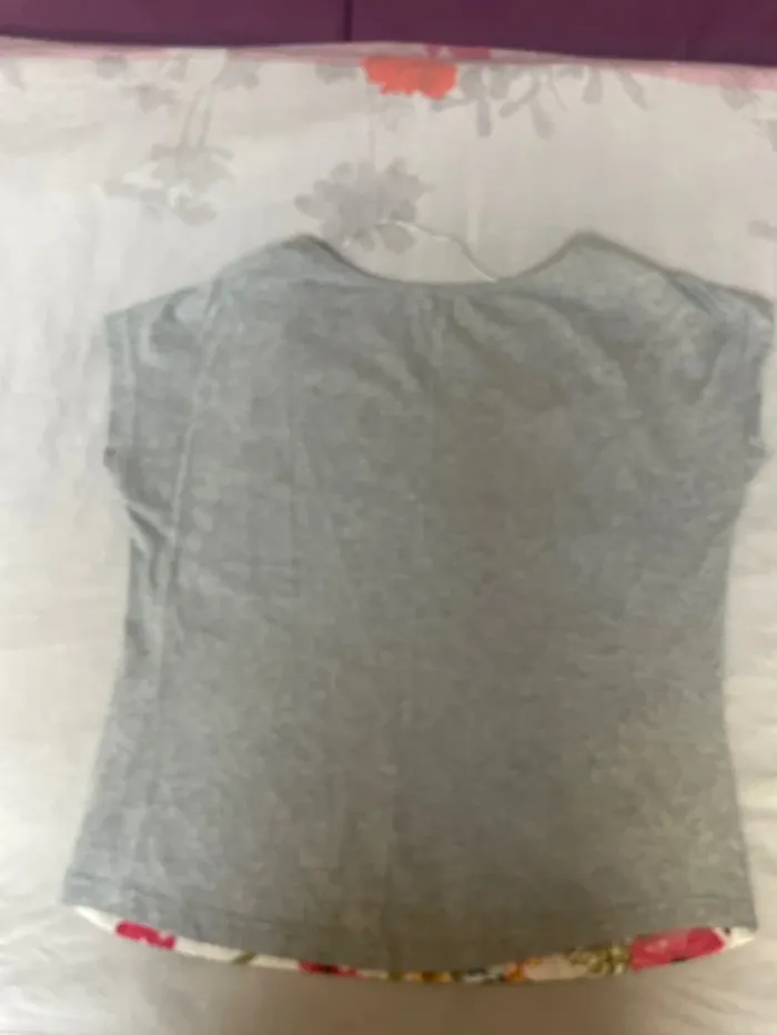 Maillot gris à fleurs bnk taille s - photo numéro 5