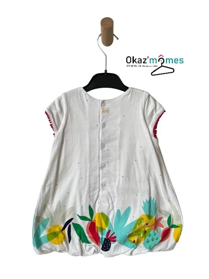Robe d'été imprimé oiseaux multicolores - Catimini 2 ans (86cm) - photo numéro 3