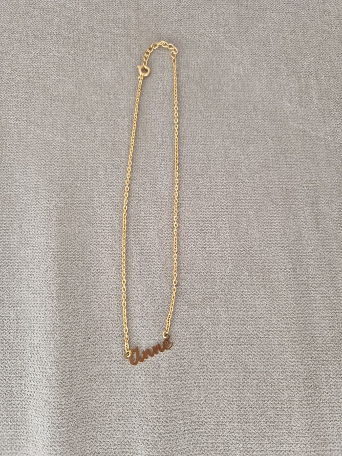 Collier doré prénom Anne - photo numéro 5