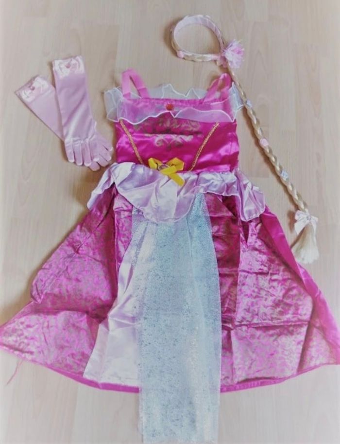 Déguisement Robe Princesse Rose et accessoires 4ans