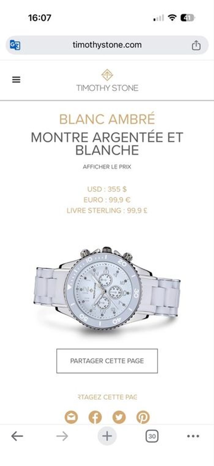 Montre Timothy stone - photo numéro 2